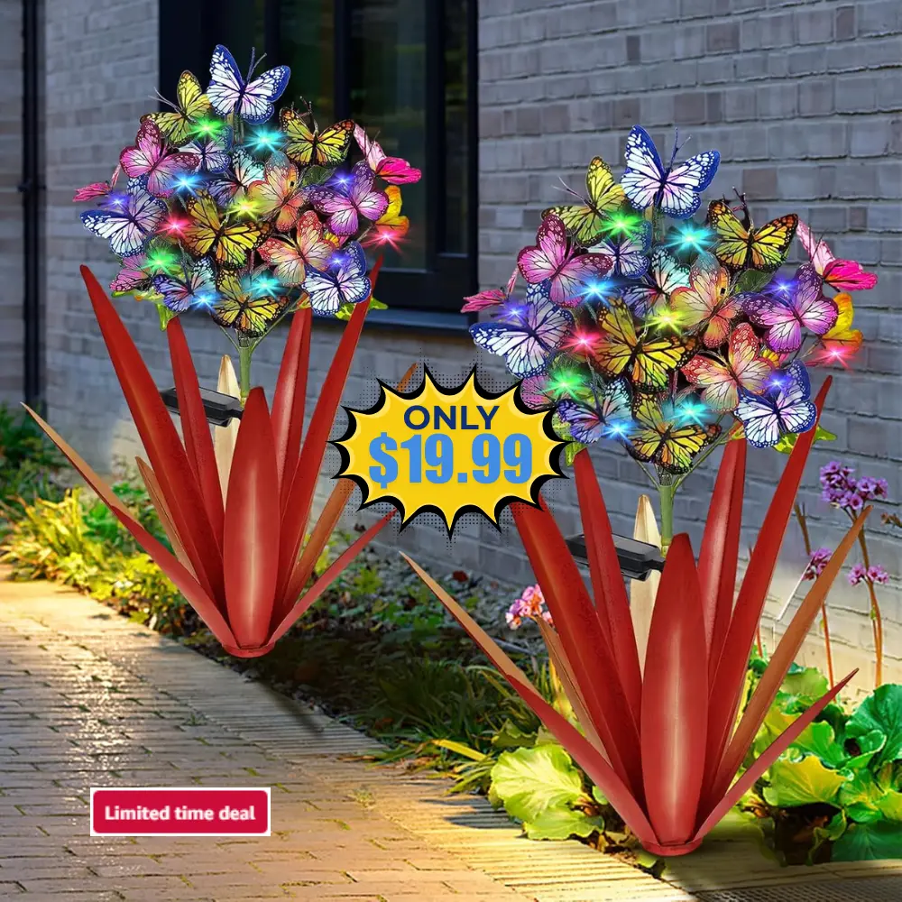 Homight Solar Metal Agave Garden Sculpture Deal: Save 50%