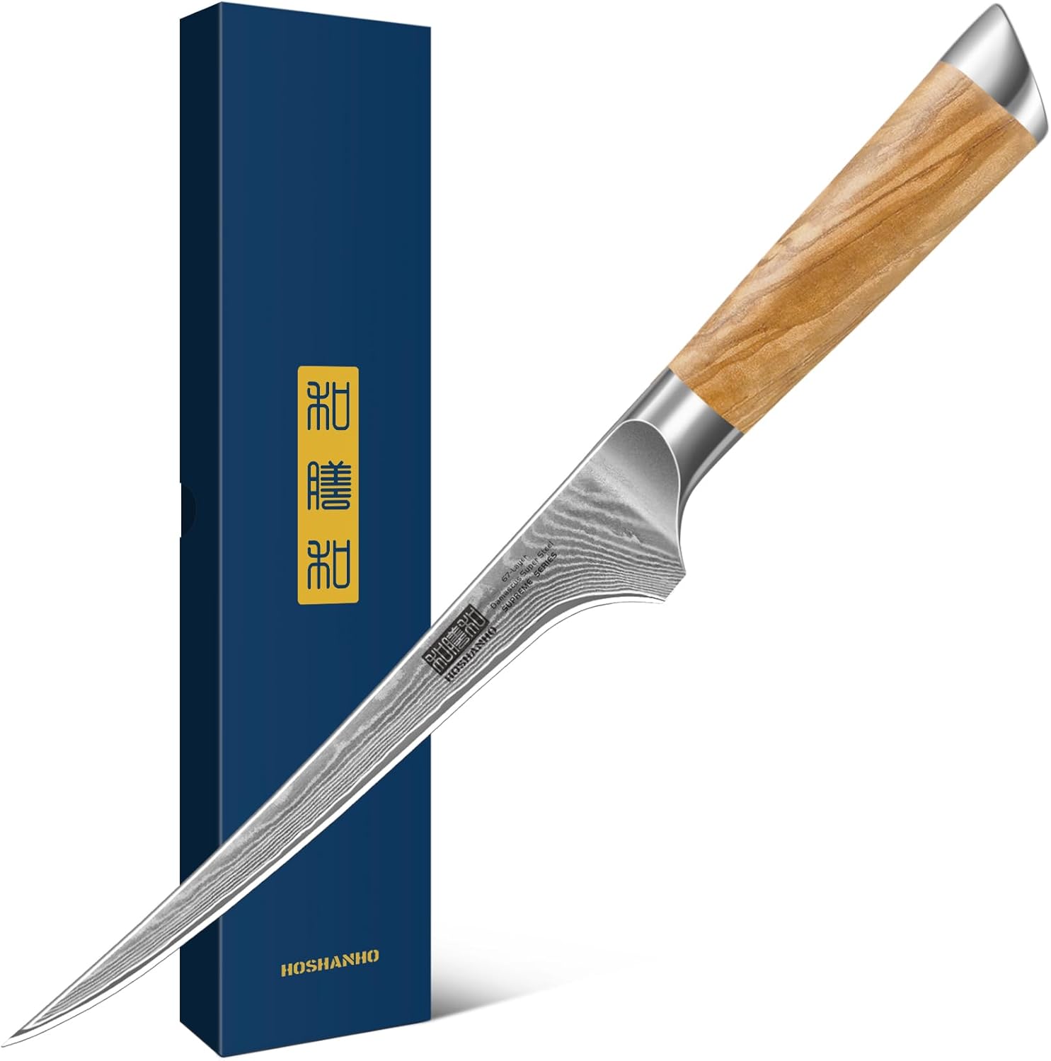 HOSHANHO 7 Inch Damascus Fillet Knife, Professional 10Cr15Co deal at Amazon
