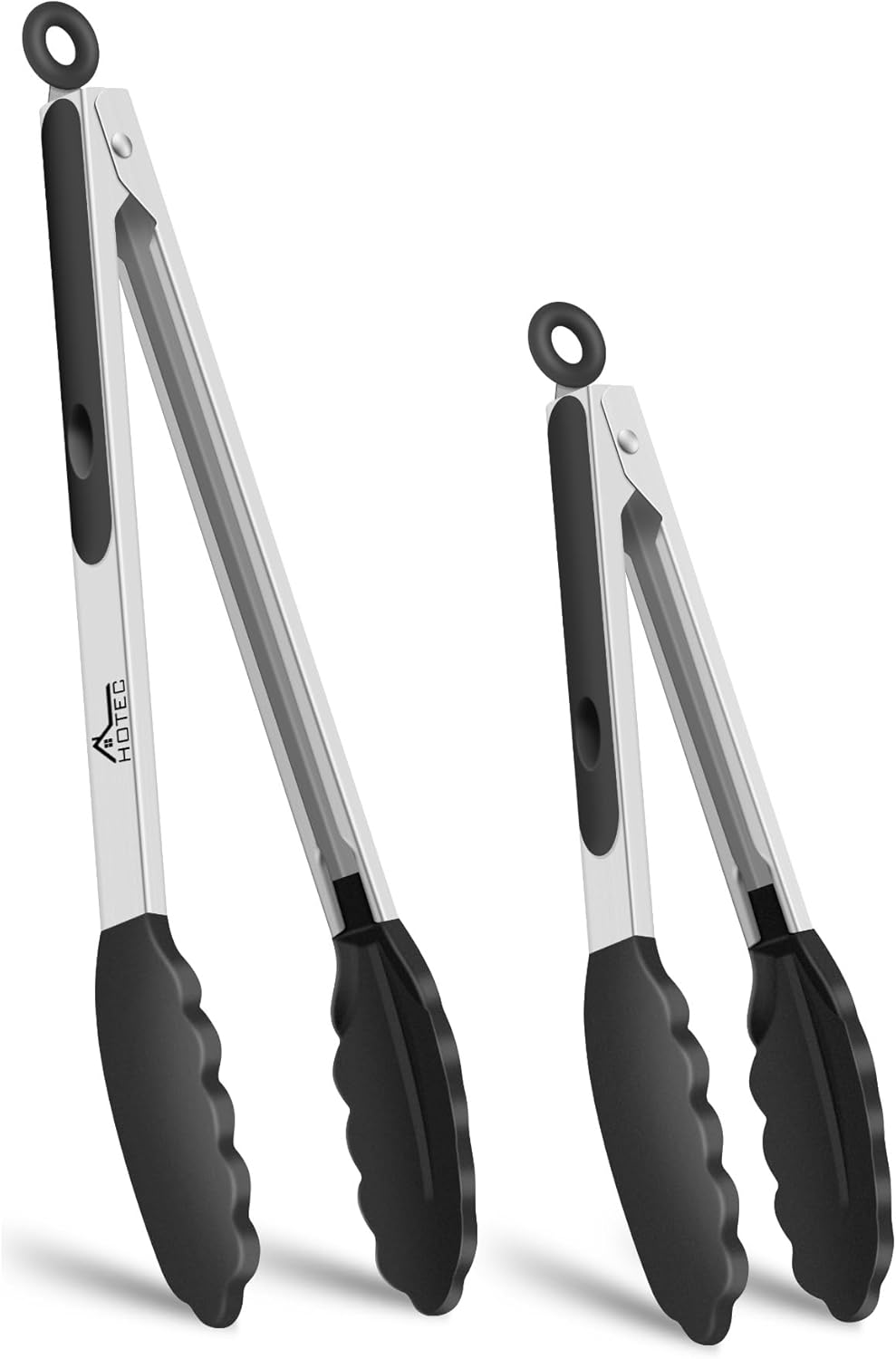 HOTEC Premium 7 & 9 Inch Kitchen Tongs, Stainless Steel Lock deal at Amazon