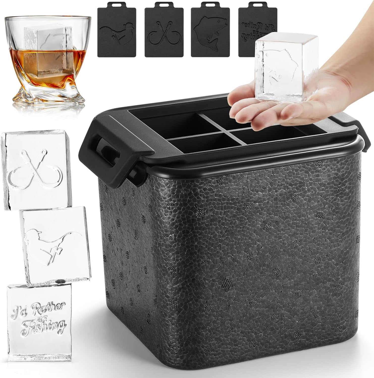 TPPICK Clear Square Ice Cube Maker Mold for Whiskey Bourbon, deal at Amazon
