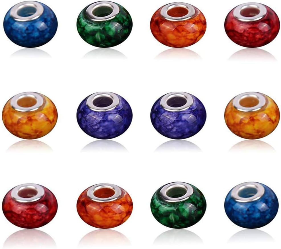 AIPRIDY 100Pcs 15x11mm Painting Murano Large Hole Glass Bead deal at Amazon
