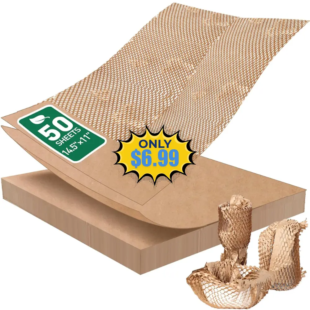 MAXECHO 50 Sheets Honeycomb Packing Paper Deal: Save 13%