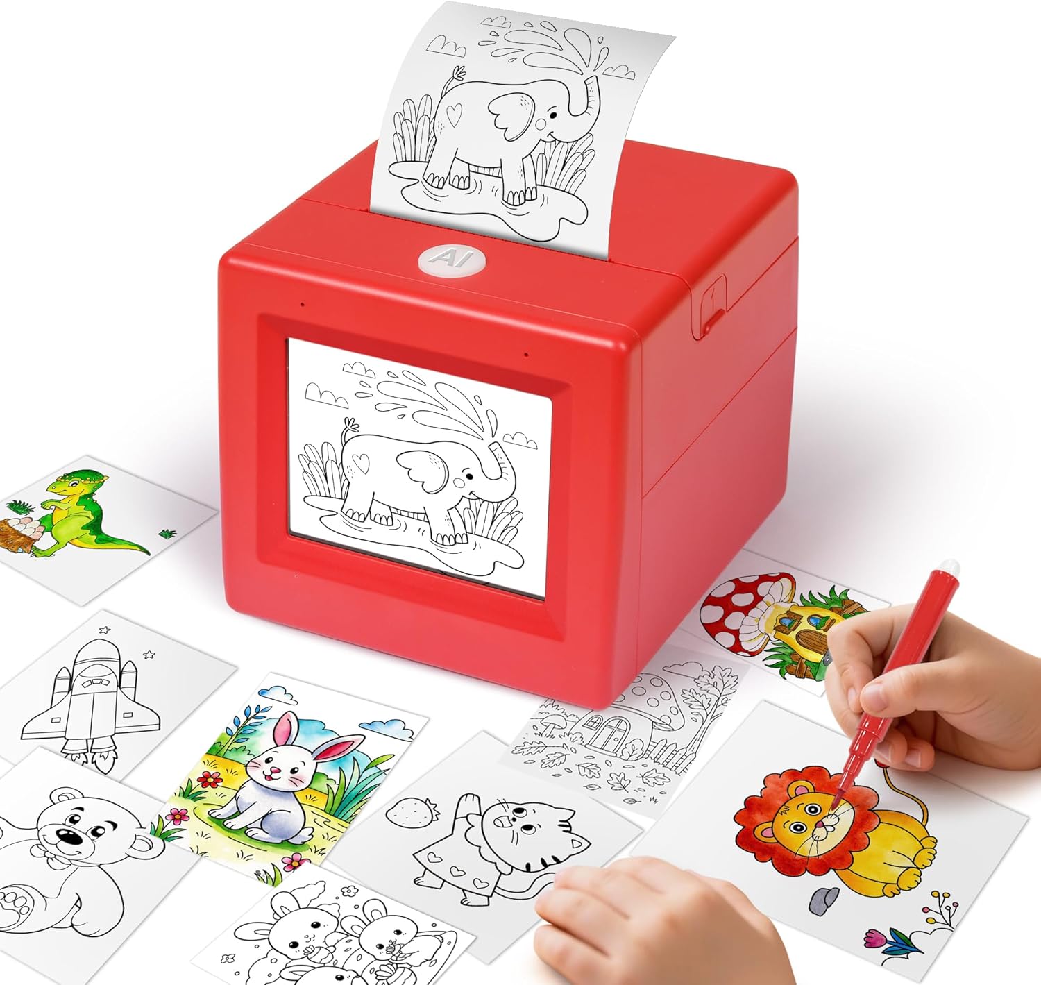 WAFSOOTOO Smart AI Voice Sticker Maker Machine for Kids, Por deal at Amazon