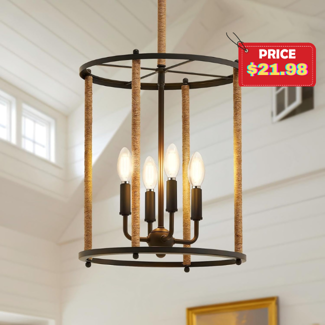 4 Light Chandelier Deal: Save 45%