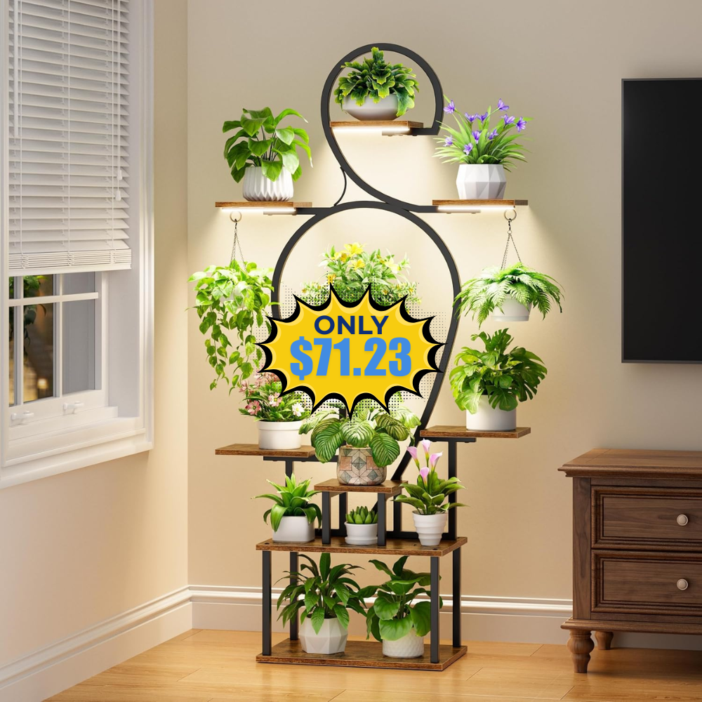 Plant Stand Indoor with Grow Lights Deal: Save 38%