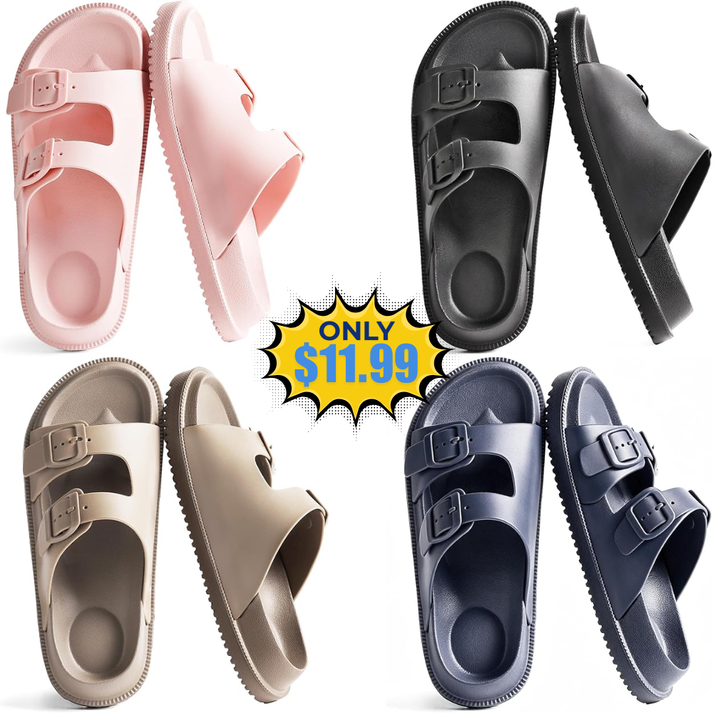 Double Buckle Rubber Sandals Promo: Get Amazing Discount