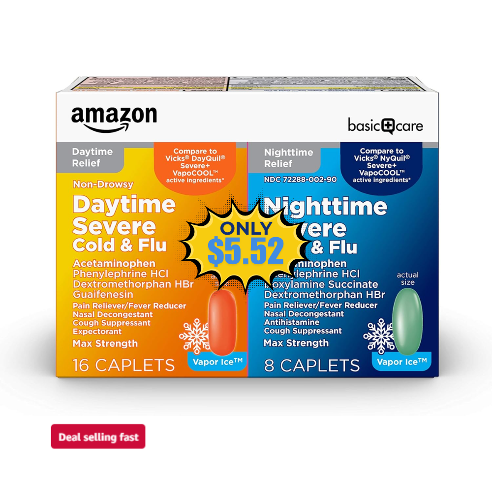 Amazon Basic Care Vapor Strength Caplets Deal: Save 25% at Amazon