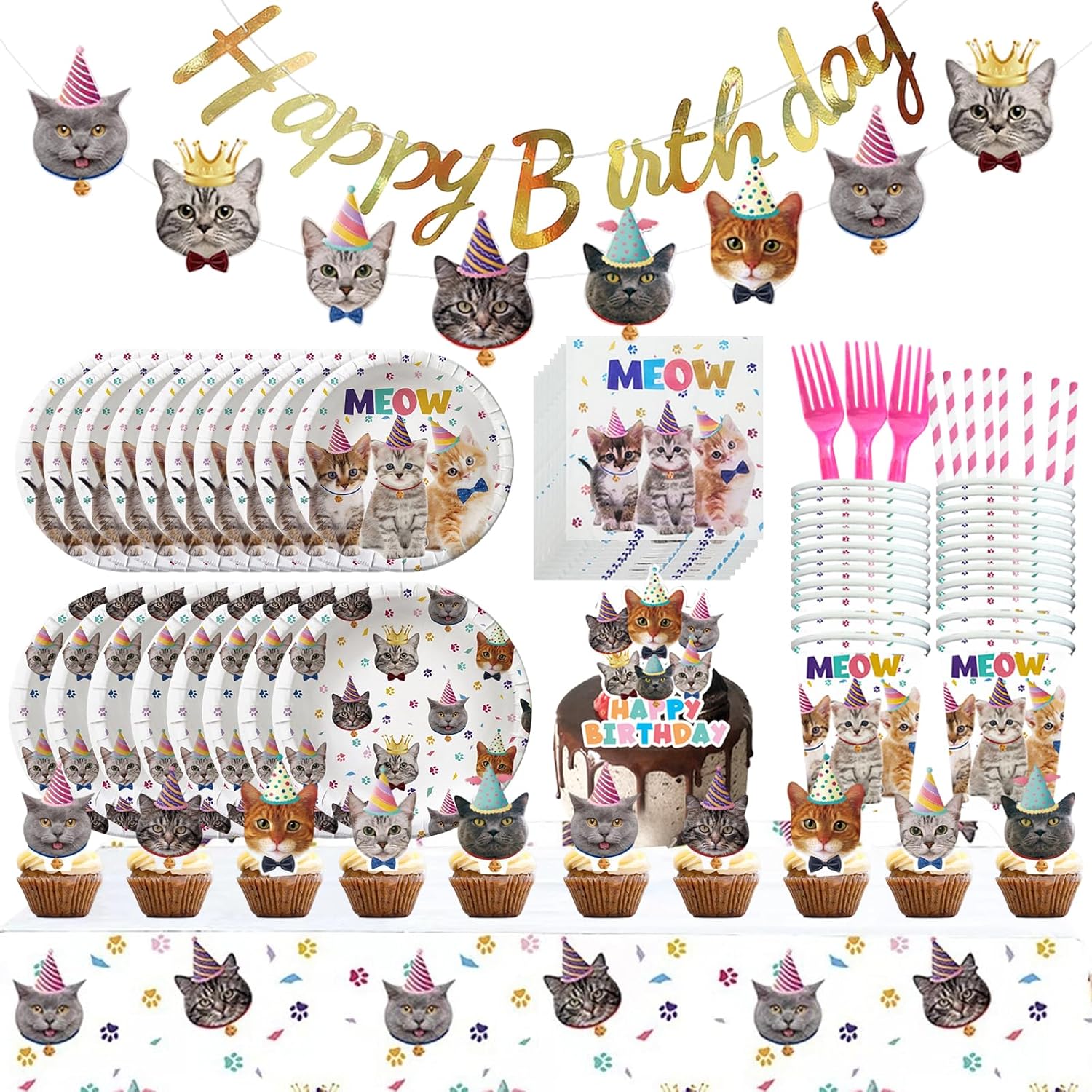 LAOREI Cat Birthday Decorations Only $27.99 (Reg. $27.99) at Amazon