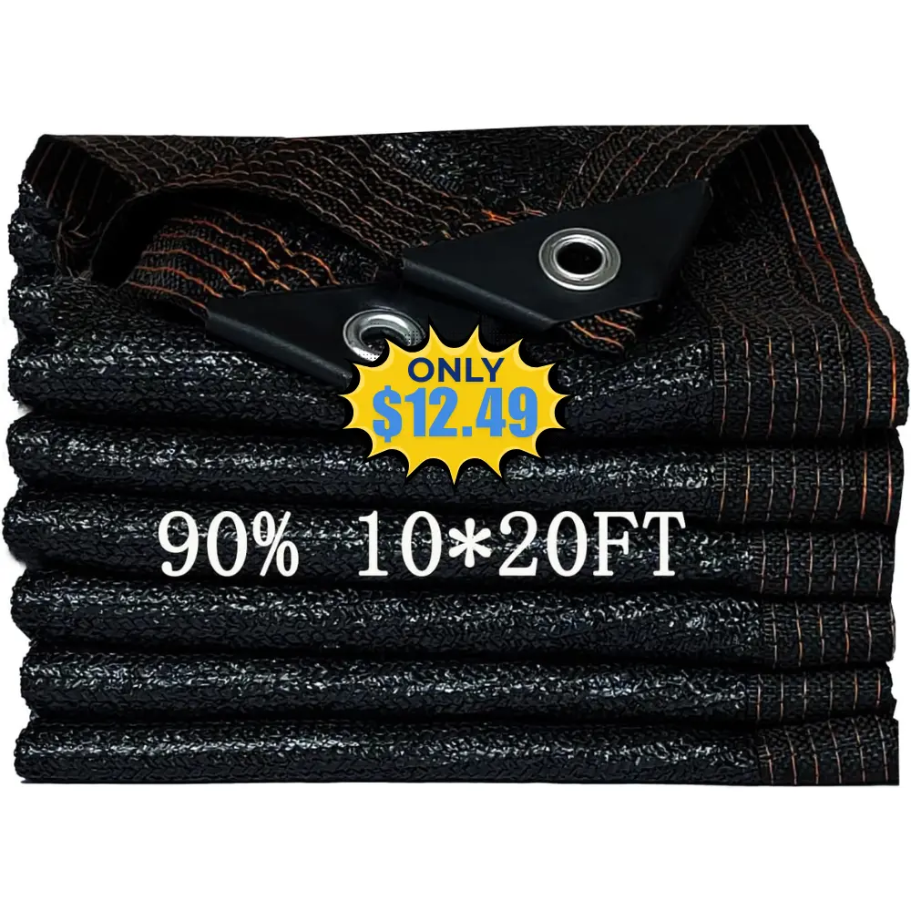 90% Shade Cloth 10x20FT with Grommets Deal: Use Promo Code R2WJIJ96