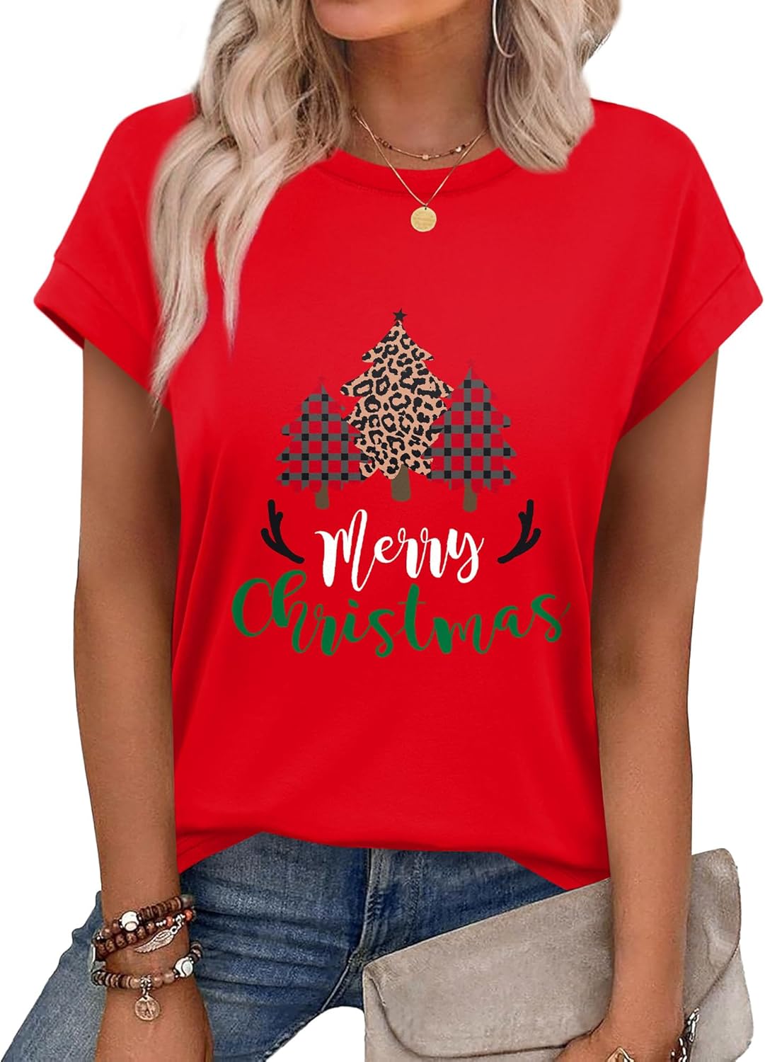 Alaroo Christmas Shirts for Women Crew Neck Only $9.99 at Amazon