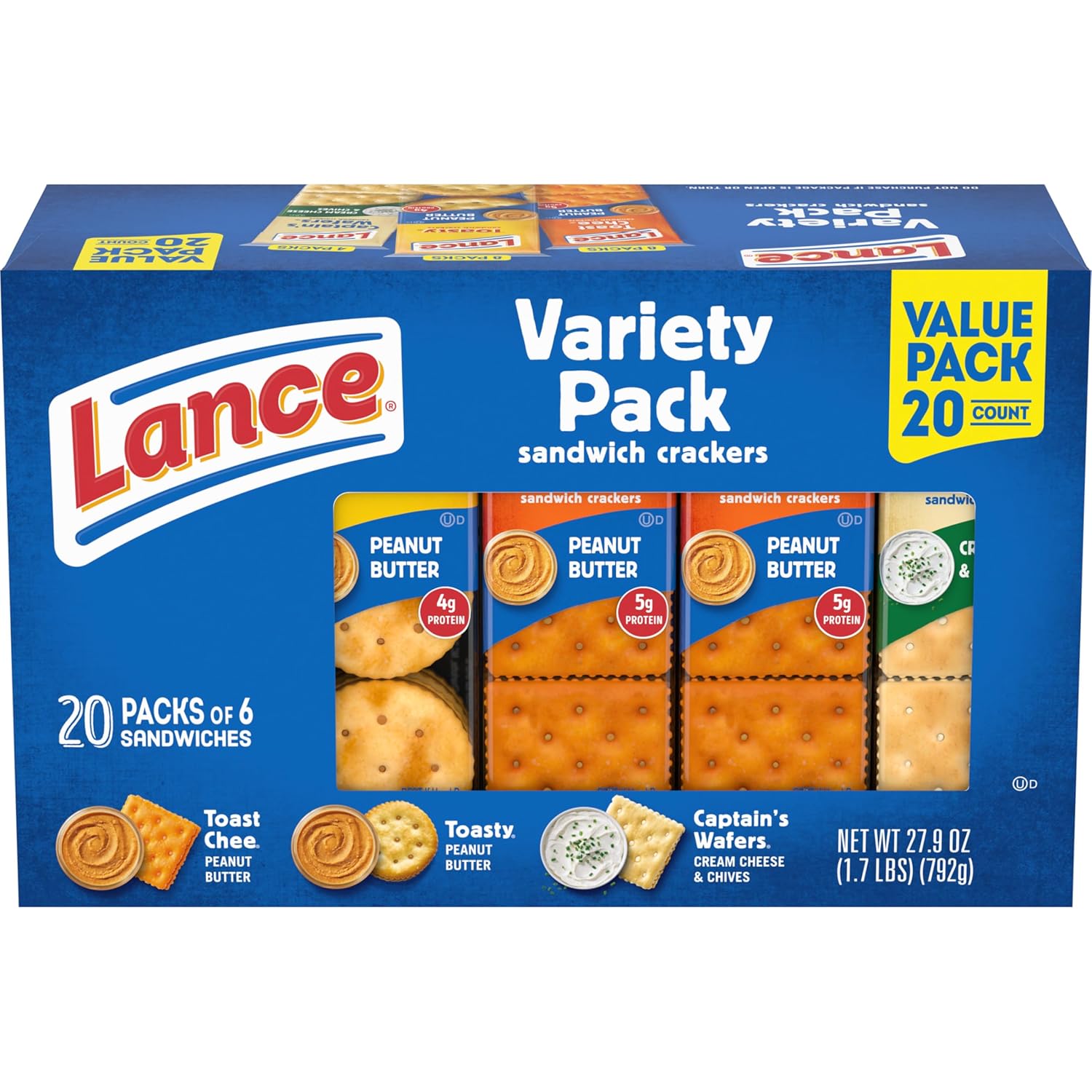 Lance 20-Count Sandwich Crackers Only $7.64 (Reg. $7.64) at Amazon
