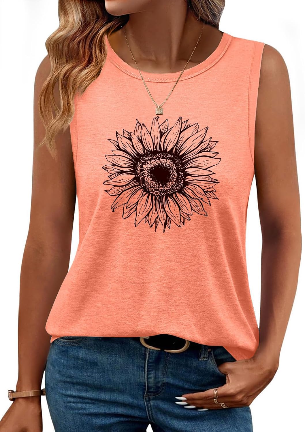 GKBK Womens Tank Tops High Neck Loose Fit Casual Summer Slee deal at Amazon