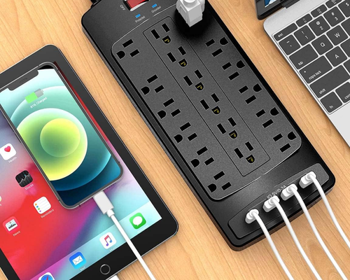 18-Outlet Surge Protector Power Strip with 4 USB Ports Deal