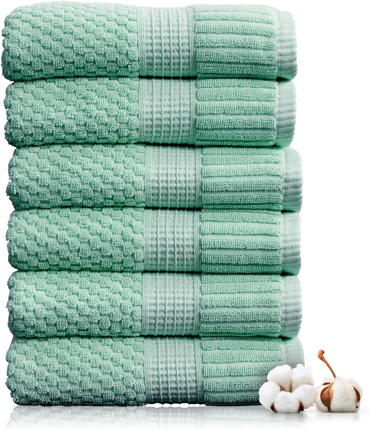 NY Loft 100% Cotton Hand Towel 6 Pack | Super Soft & Absorbe deal at Amazon