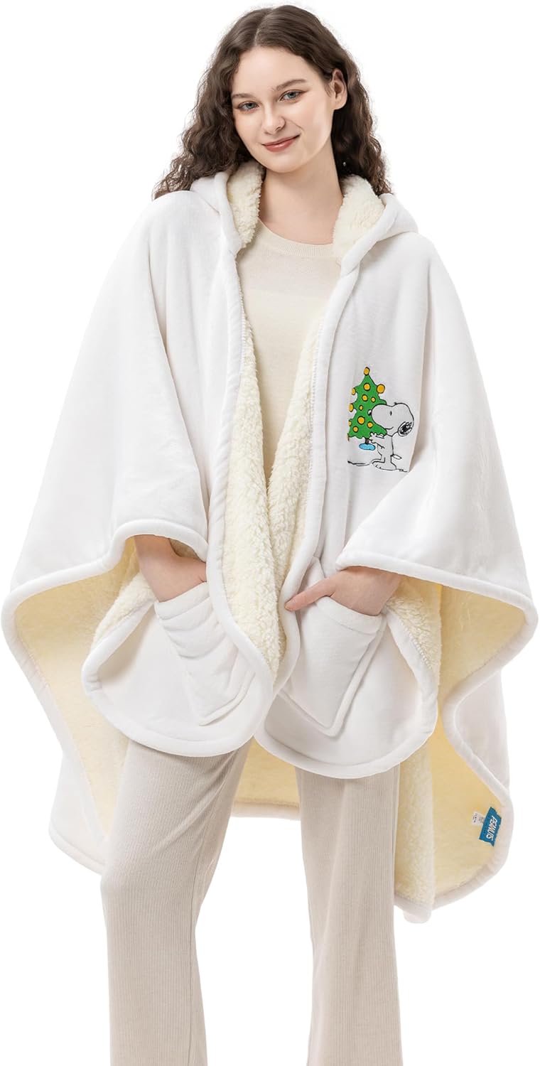 Berkshire Peanuts® Snoopy Wearable Blanket Hoodie - Reversib deal at Amazon