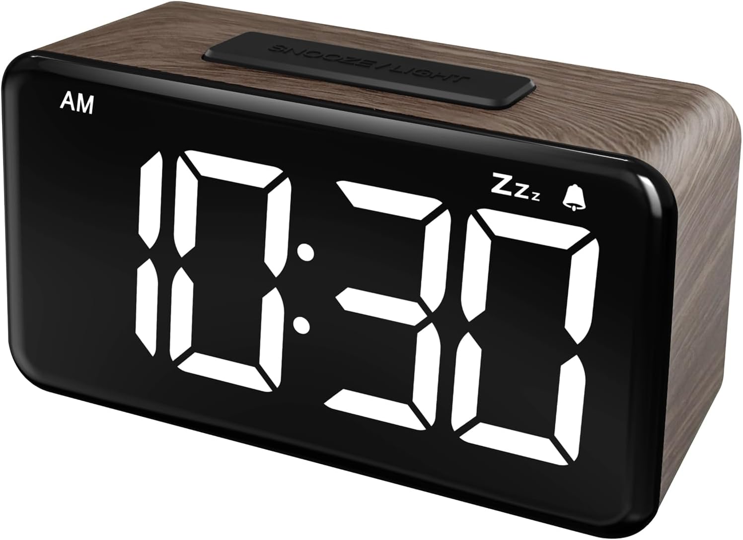 NOKLEAD Digital Alarm Clock: Wood Grain, 5.9-inch LED Displa deal at Amazon