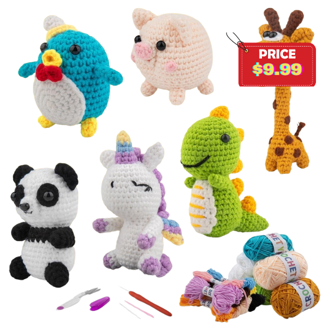 Crochet Animal Kits Deal: Save 50%