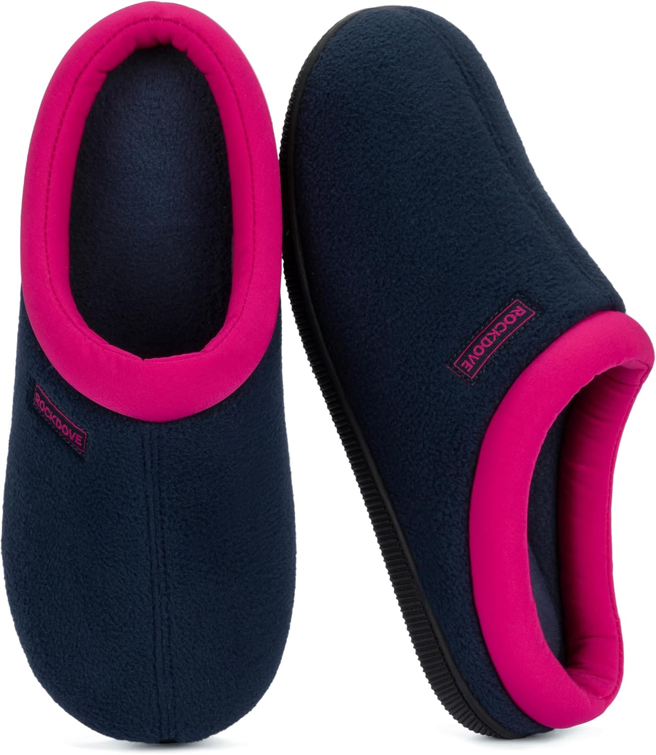 RockDove Women's Polar Fleece Two-Tone Memory Foam Clog Hous deal at Amazon