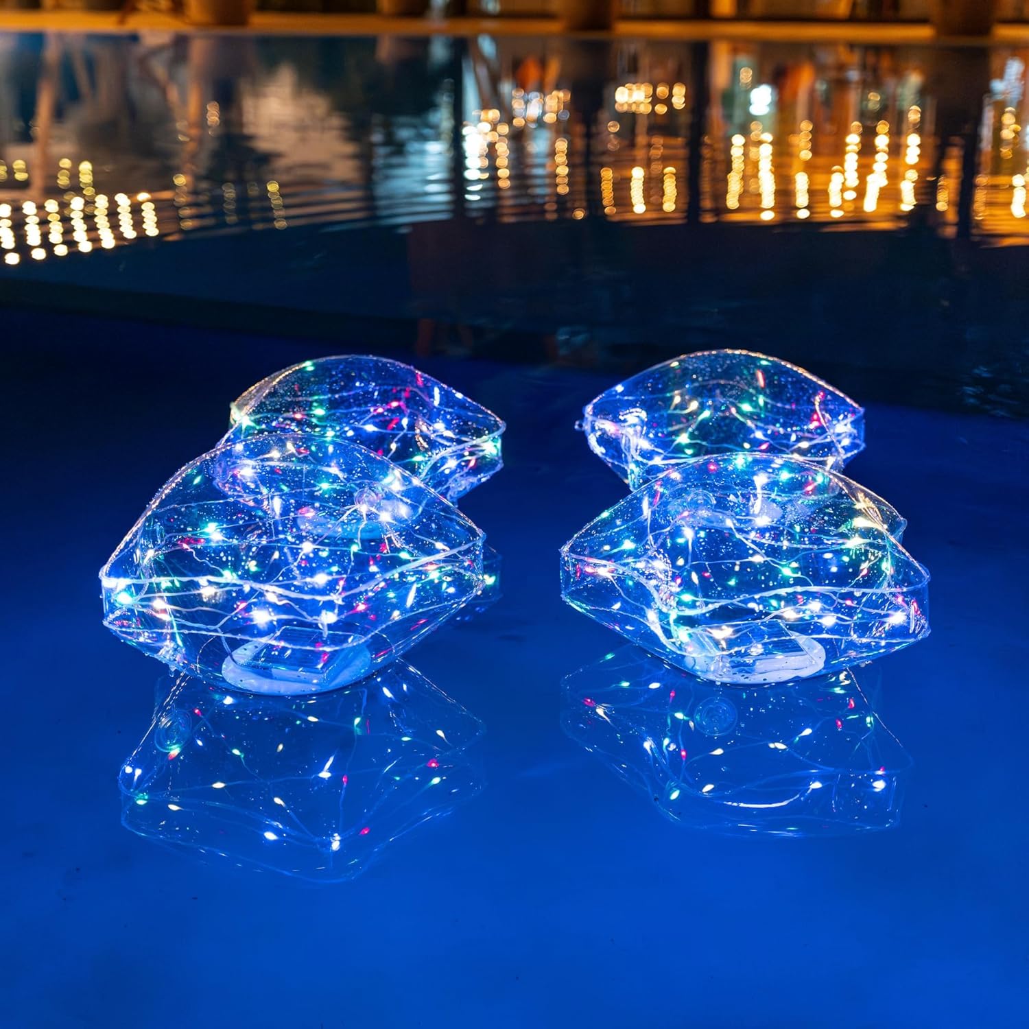 TIALLY Solar Star Lights Outdoor - 14'' Floating Pool Lights deal at Amazon