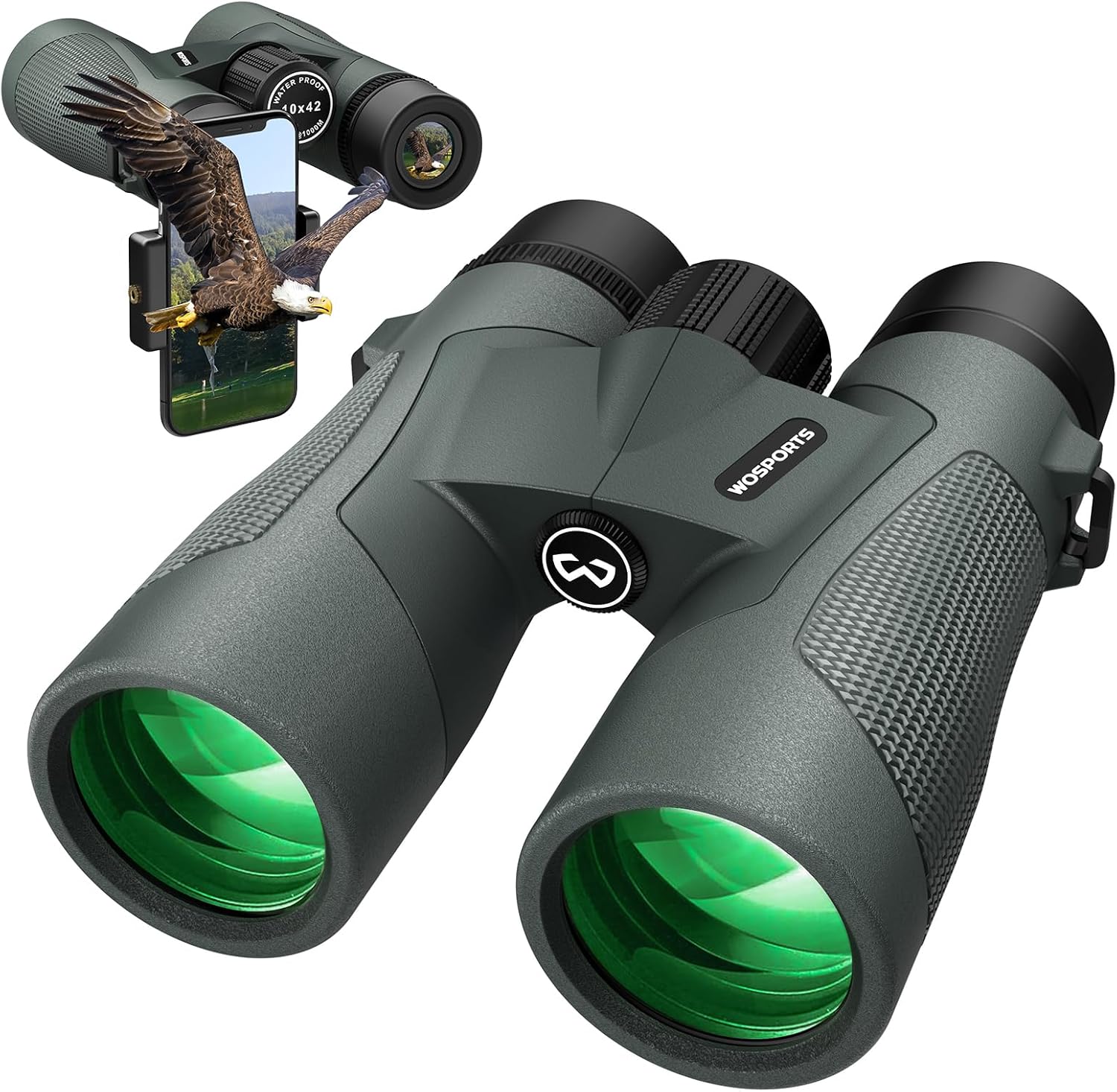 WOSPORTS 10x42 Binoculars for Adults - IP67 Waterproof Binoc deal at Amazon