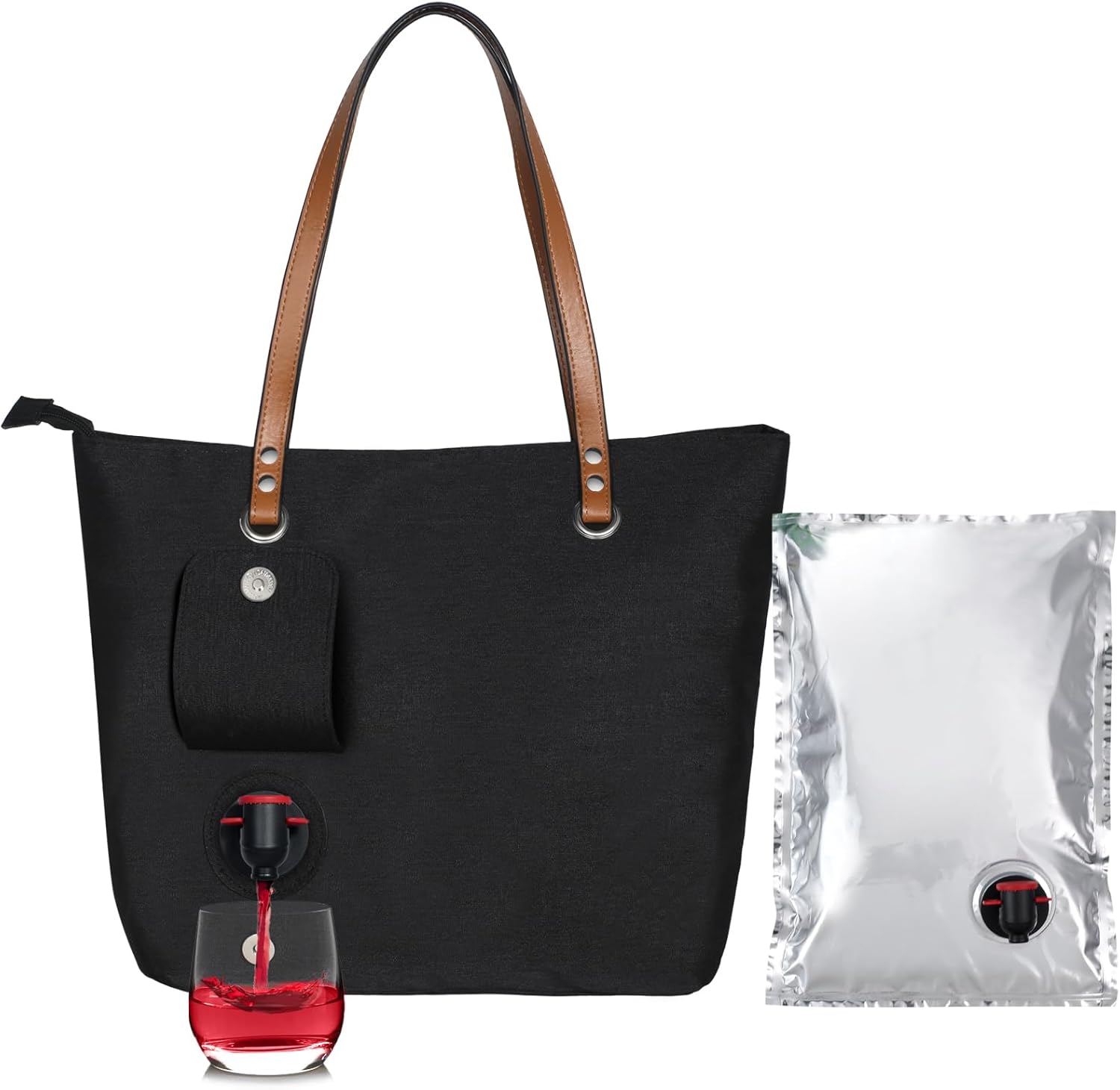 LEZEHUIBEST Wine Tote Bag, Beach Cooler for Travel Gift, Lea deal at Amazon