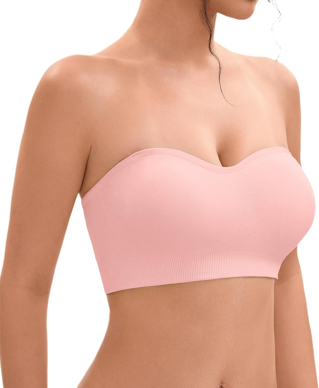 YHGV Strapless Bras for Women-Push-Up Non-Slip Bandeau Bra,S deal at Amazon
