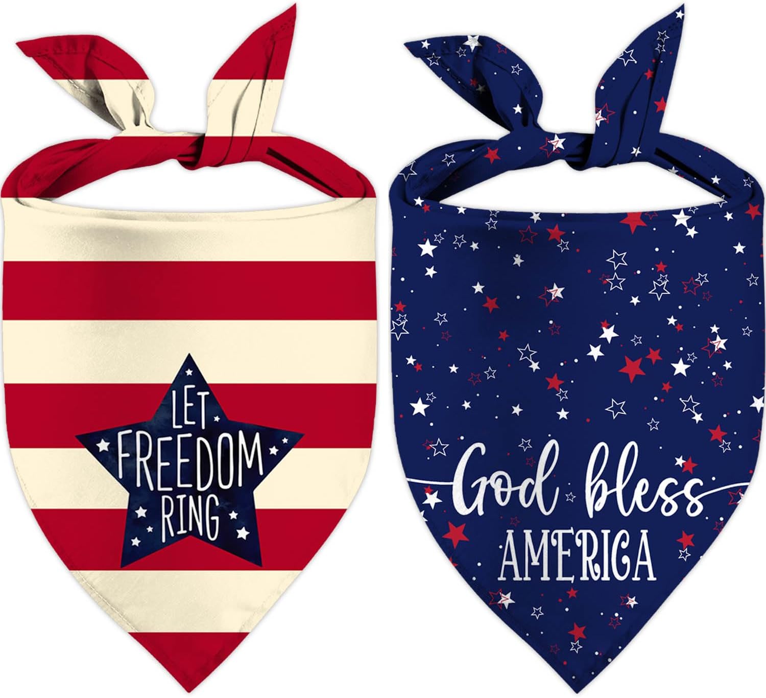 4th of July Dog Bandanas, Patriotic Party Pet Decorations 2 deal at Amazon