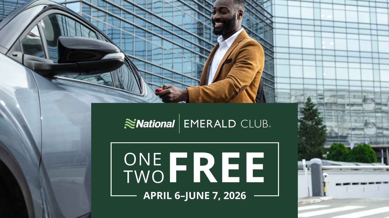 $20 Off Weekend Base Rate For Car Rental Deal at National Car Rental