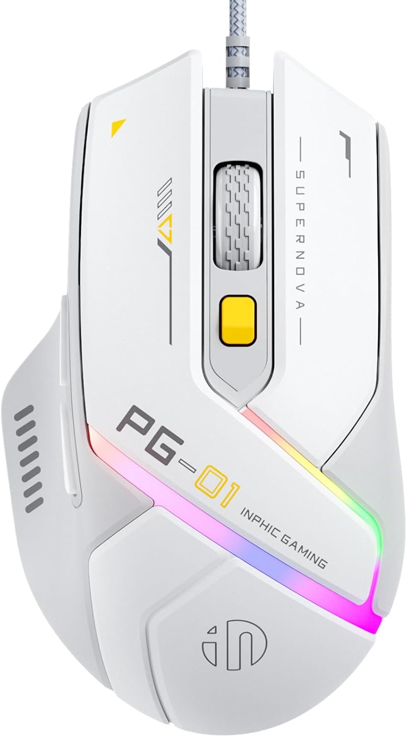 INPHIC PG1 Wired Computer Gaming Mouse Ergonomic, 12800 DPI deal at Amazon