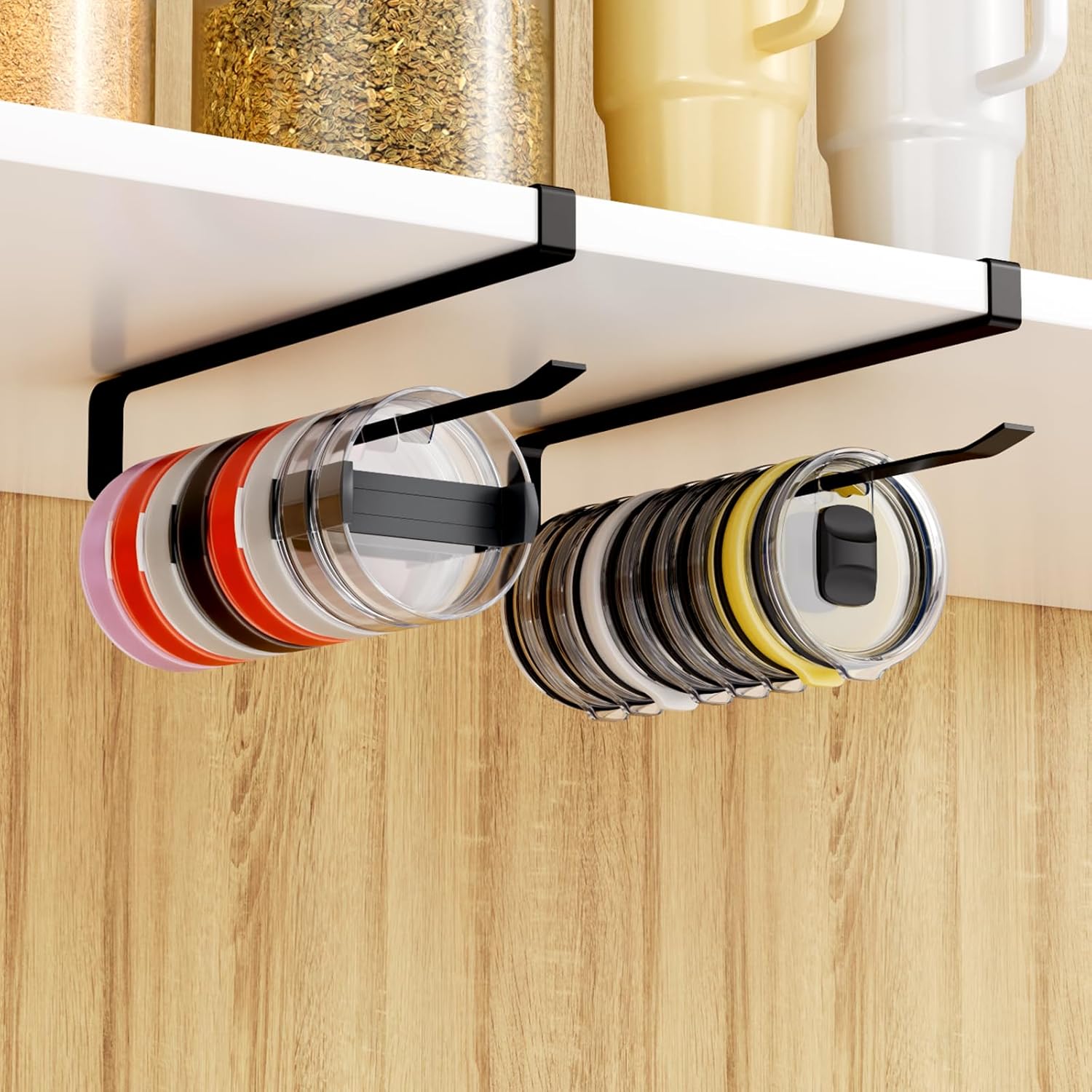 Quehun 2 PCS Tumbler Lid Organizers, Ample Lid Capacity Up t deal at Amazon