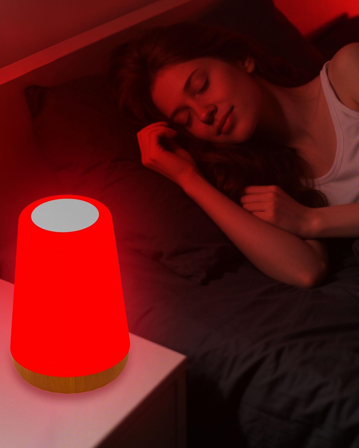 TLAOTNIY Red Light for Sleep Aid LampBlue Light Blocking Dim deal at Amazon