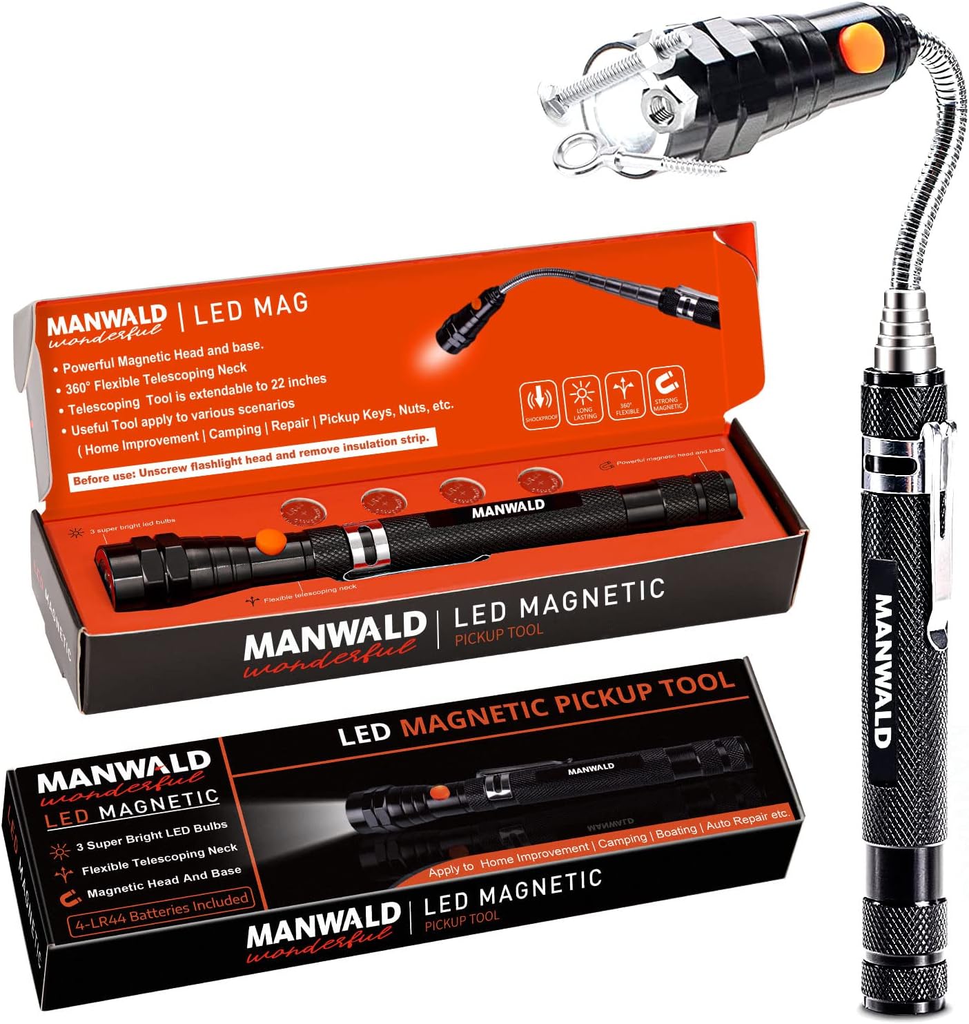 LED Magnetic Pickup Tools, Christmas Stocking Stuffers for M deal at Amazon