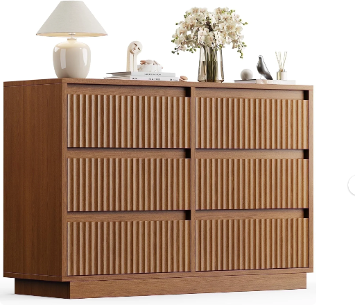 Walmart Daily Pick: UPGO 44.8'' Fluted 6-Drawer Dresser deal at Walmart
