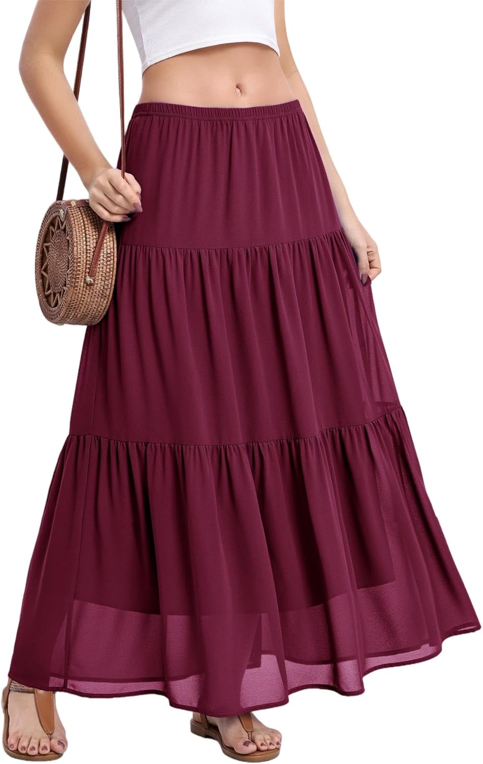 Jouica Womens Boho Maxi Skirt 2026 Summer Cruise Casual High deal at Amazon