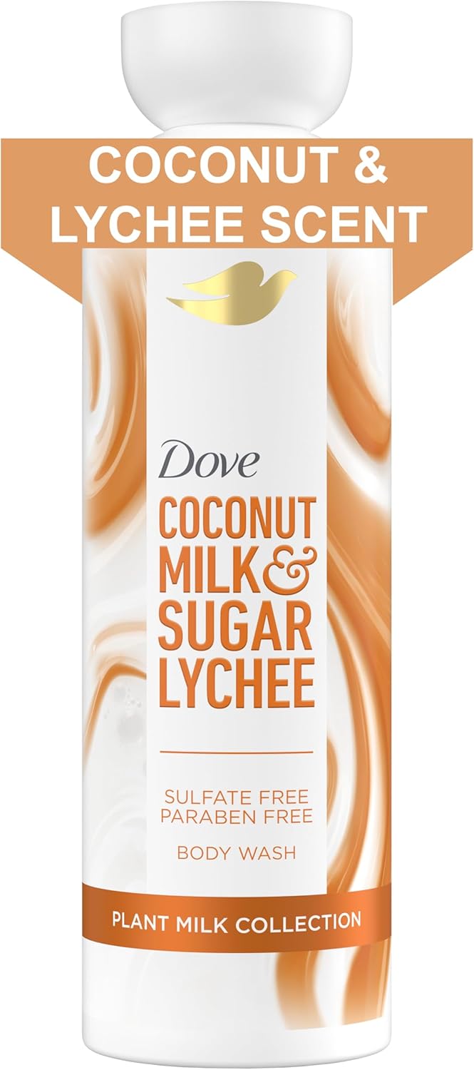 Dove Plant Milk Cleansing Body Wash Coconut & Lychee for Moi deal at Amazon