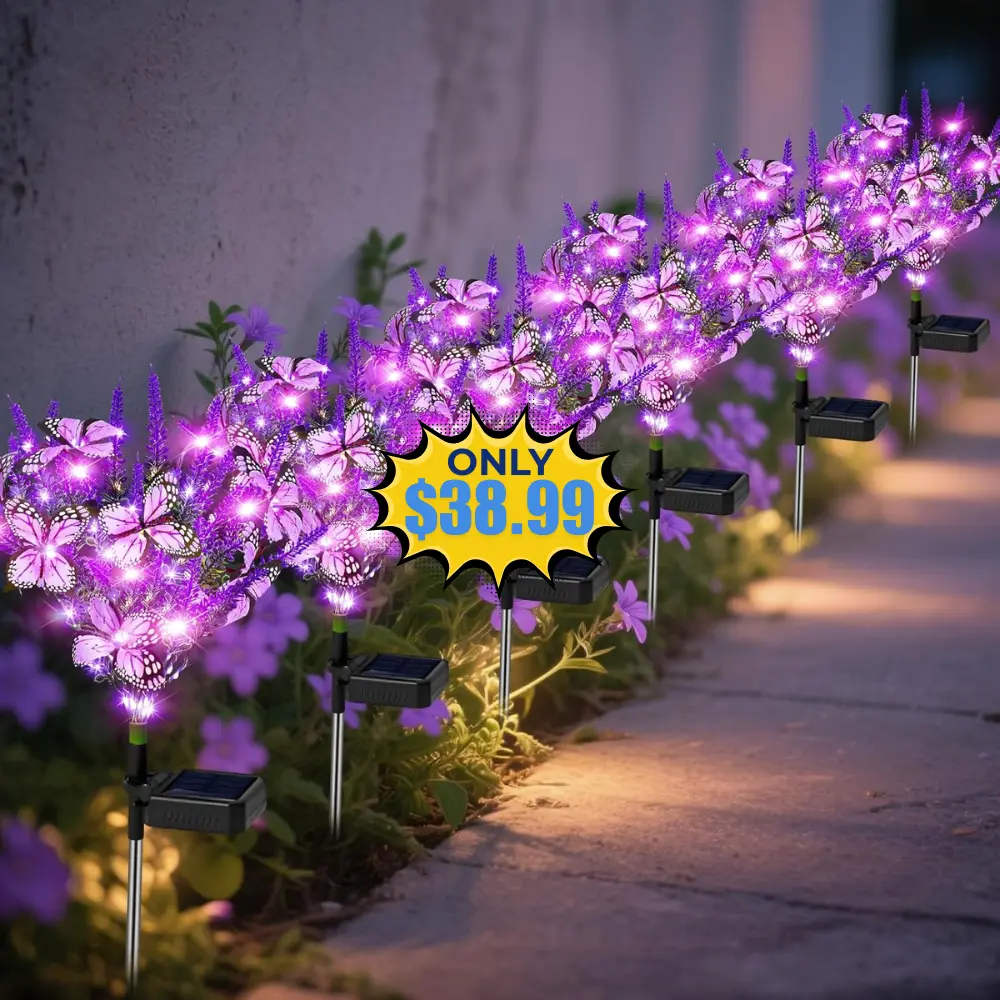 NBQQ Solar Garden Lights Outdoor 6 Pack Deal: Save 32%