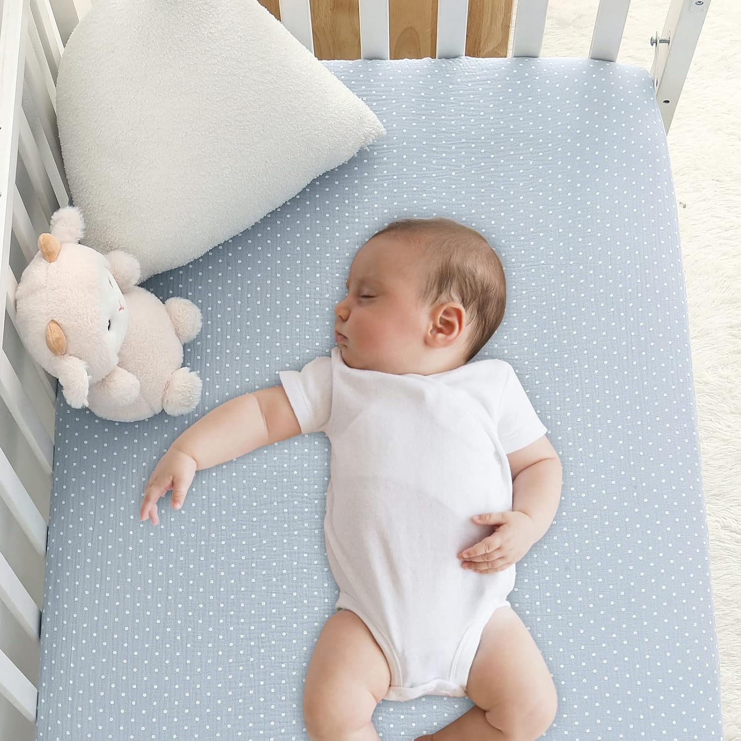 COTTONBEBE Muslin Crib Sheets,100% Organic Cotton Toddler Be deal at Amazon