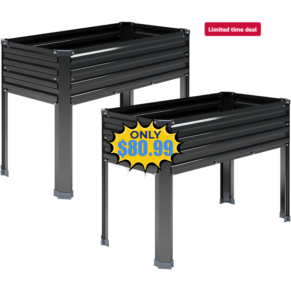 DIIYIV 2PCS Galvanized Raised Garden Bed Deal: Save 52%