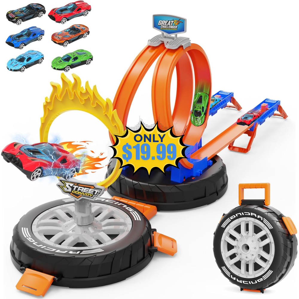 Toy Car Race Track Set Promo: Save on Toy Car Race Track Set