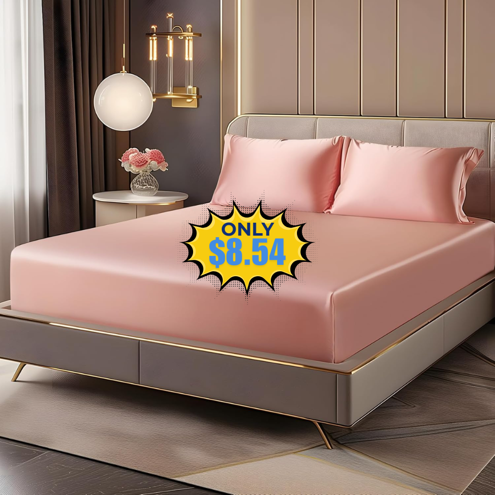 Satin Fitted Sheet and Pillowcases Set Deal: Save 12%
