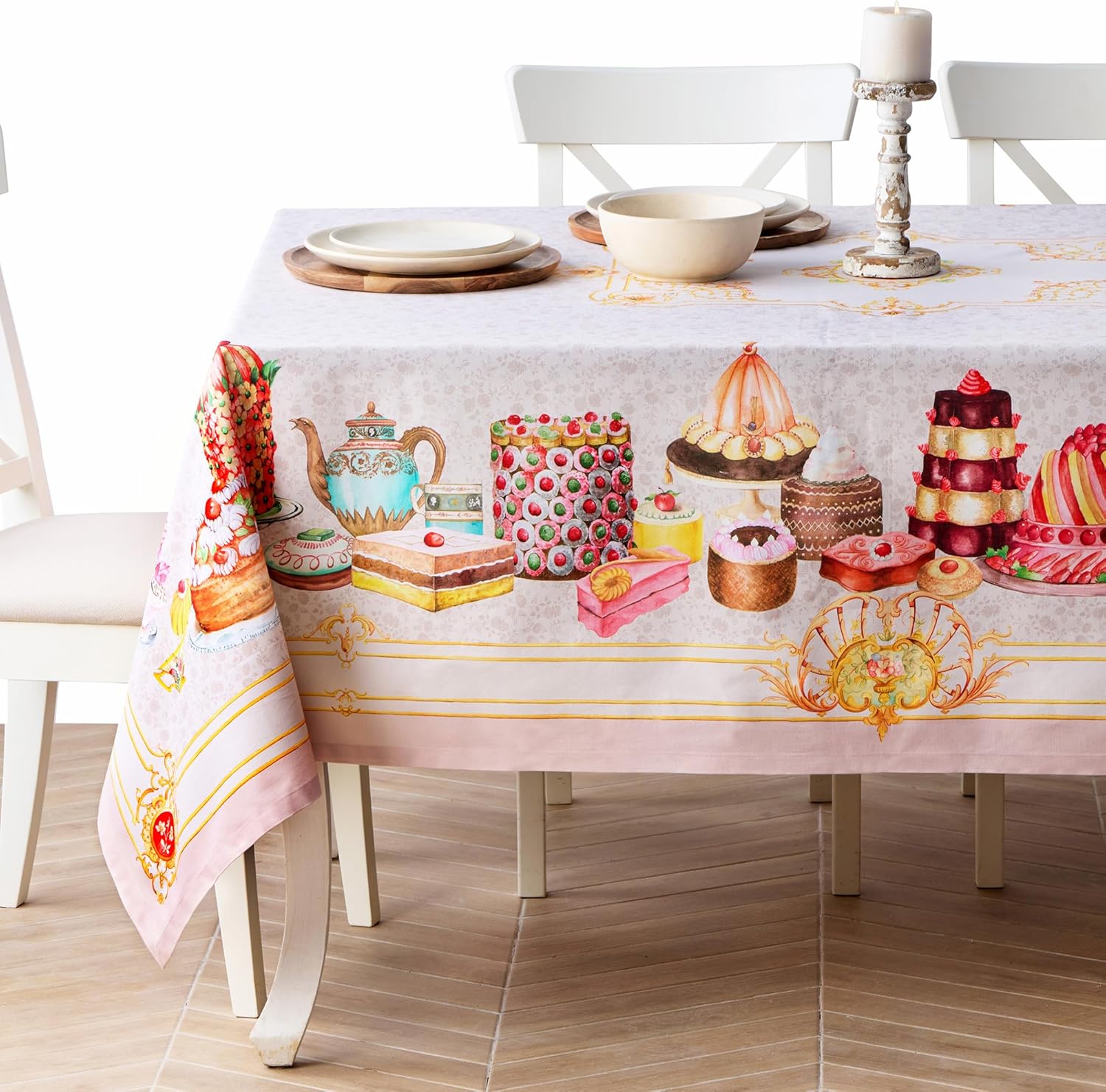 Maison d' Hermine Premium Table Cloth Rectangle Table 100% C deal at Amazon