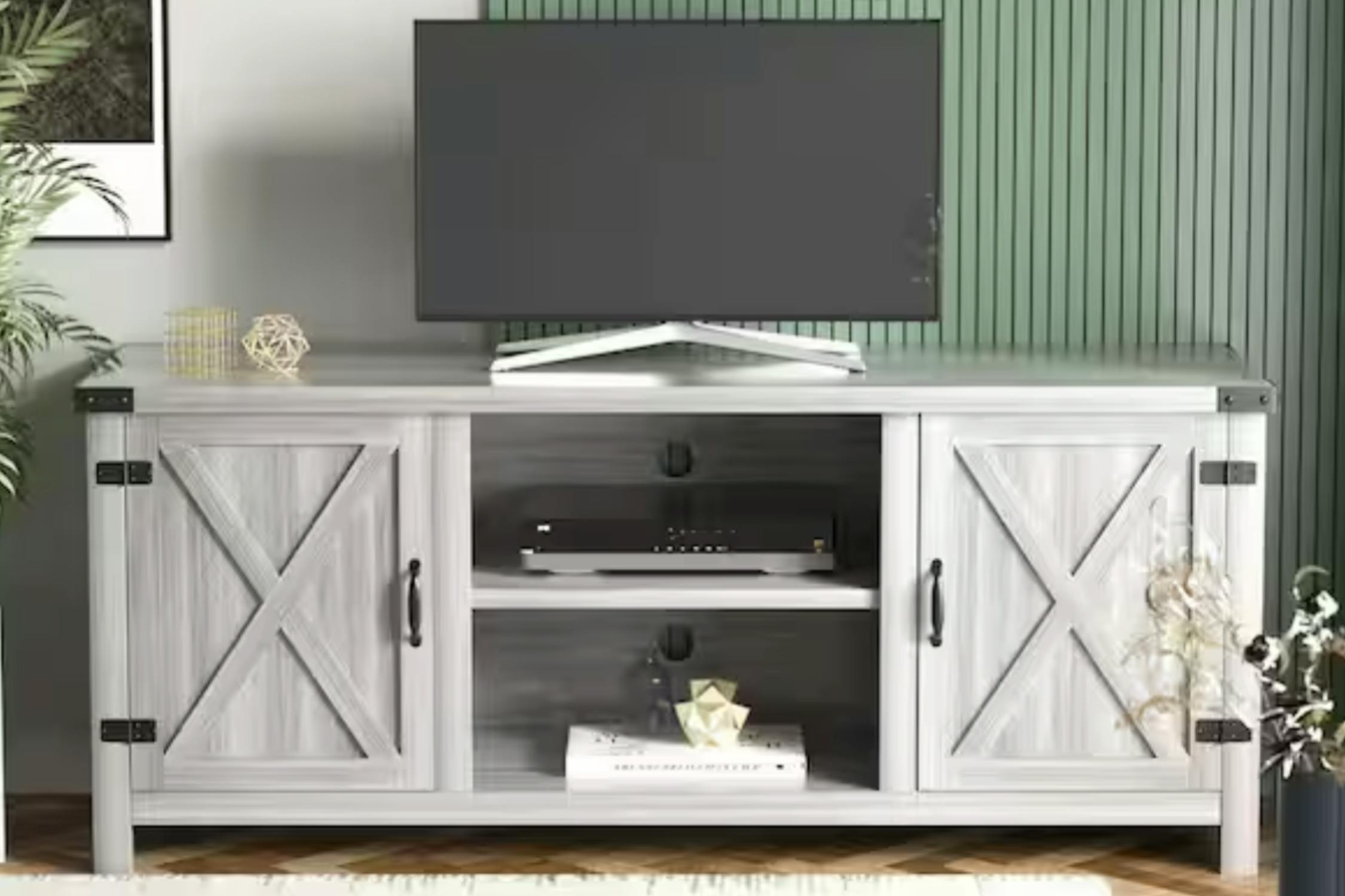 This Farmhouse TV Stand Is as Low as Only $125 at The Home Depot