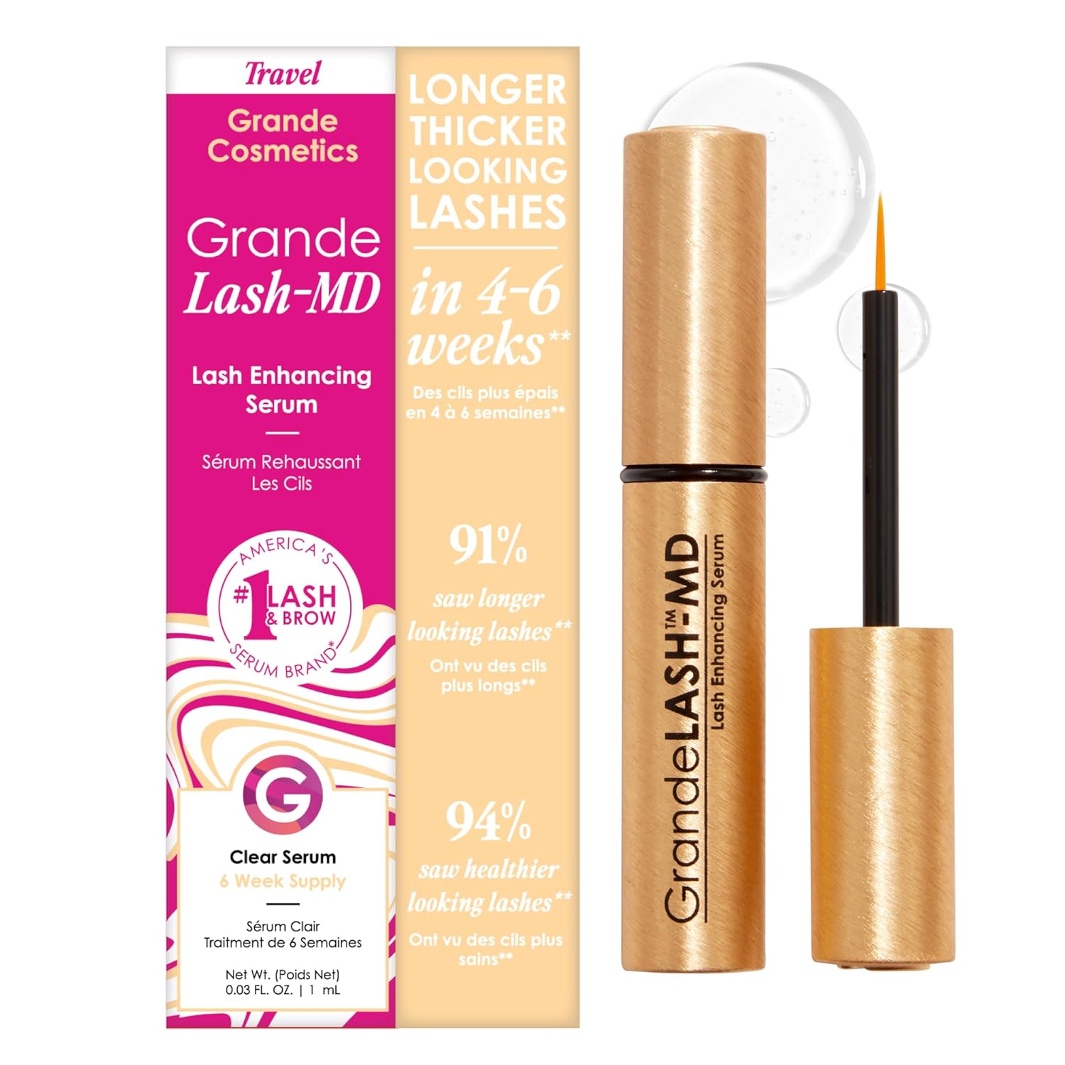 Grande Cosmetics Lash Serum Only $23.4 (Reg. $36) at Amazon