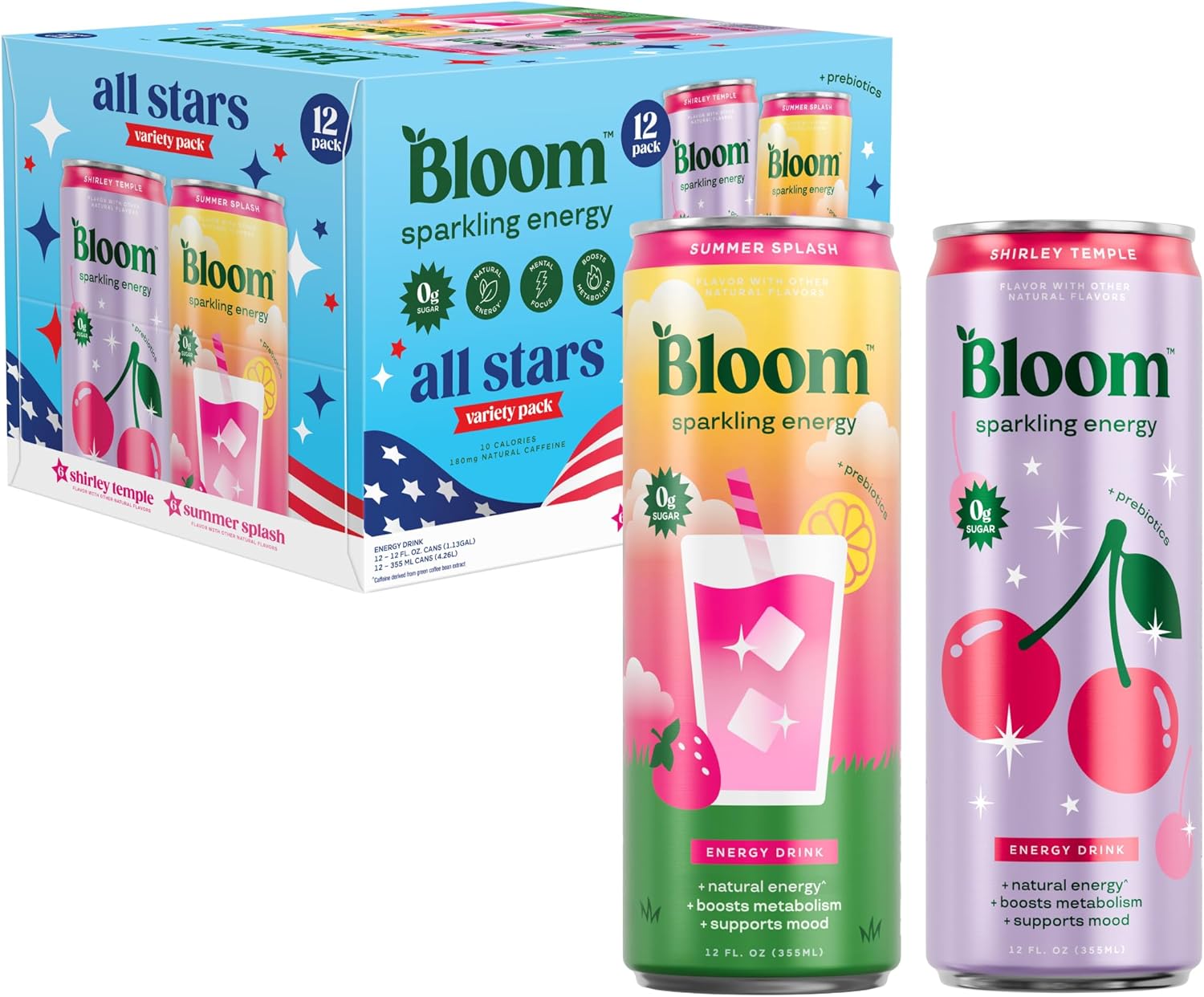 Bloom Sparkling Energy Drink 12-Pack for Only $24.99 at Amazon