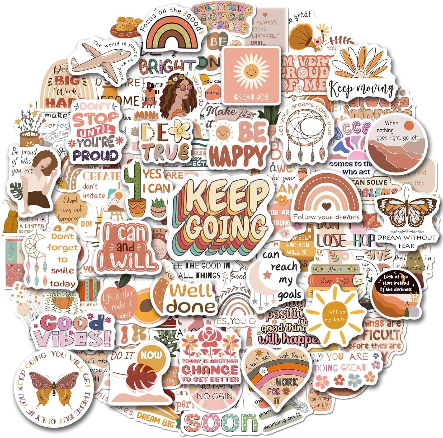 WAKEMOODEI 200 Vintage Inspirational Stickers Only $7.99 at Amazon