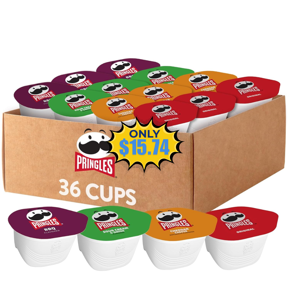Pringles Potato Crisps Chips 36 Cups Free Coupon with Subscribe & Save