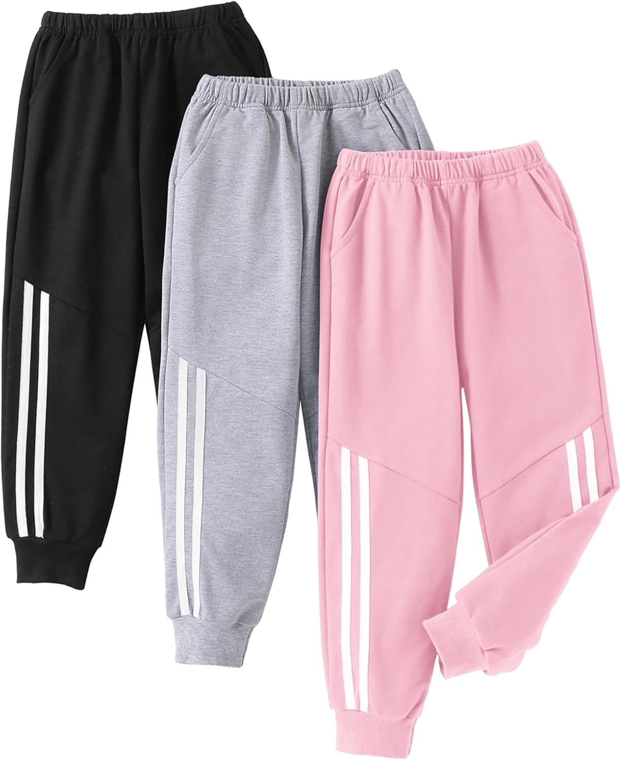 EDFTM Girls Sweatpants Kids Cotton Drawstring Joggers Athlet deal at Amazon