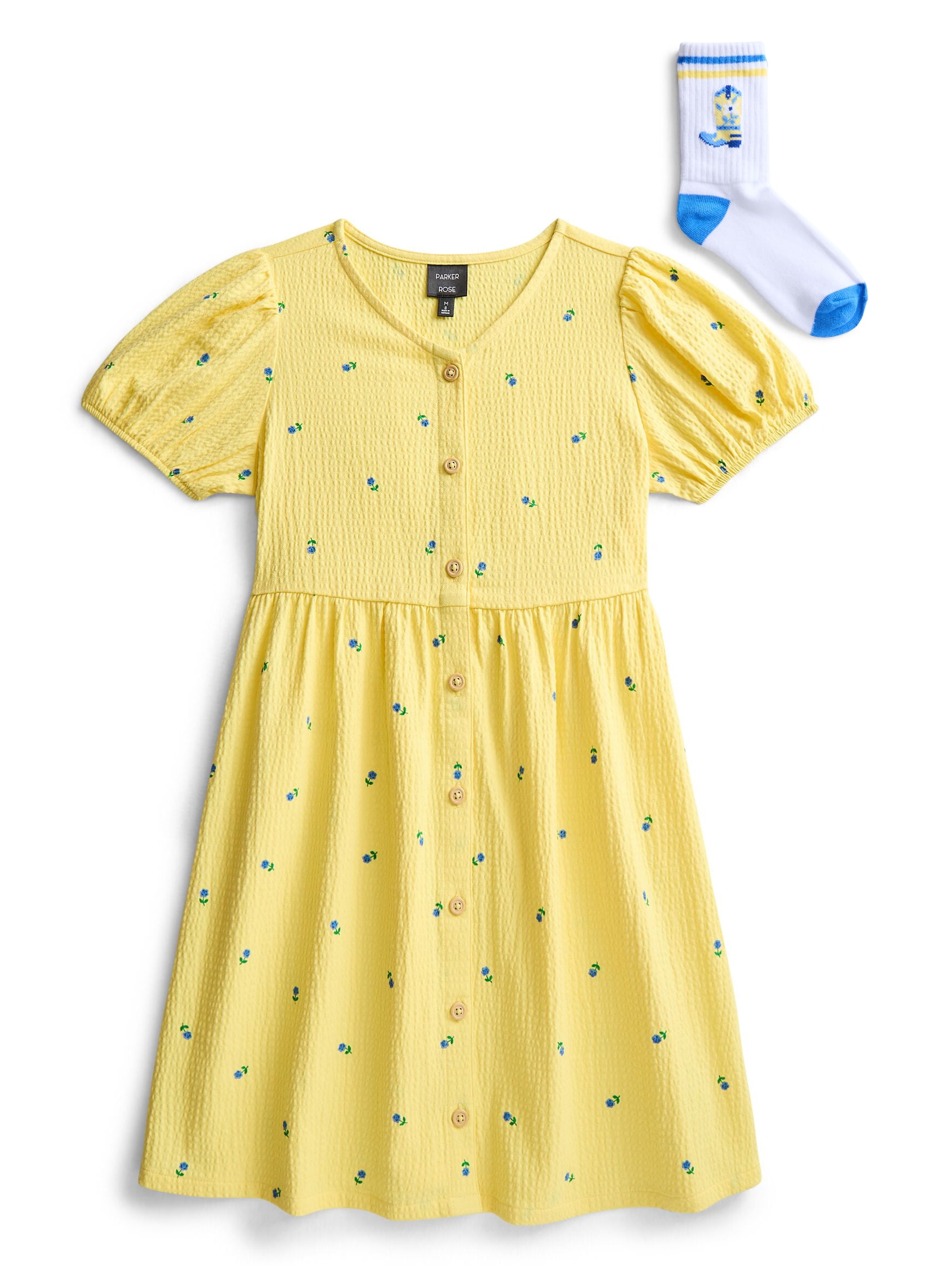 Parker & Rose Girl Placket Dress & Socks Deal at Walmart: $14.97