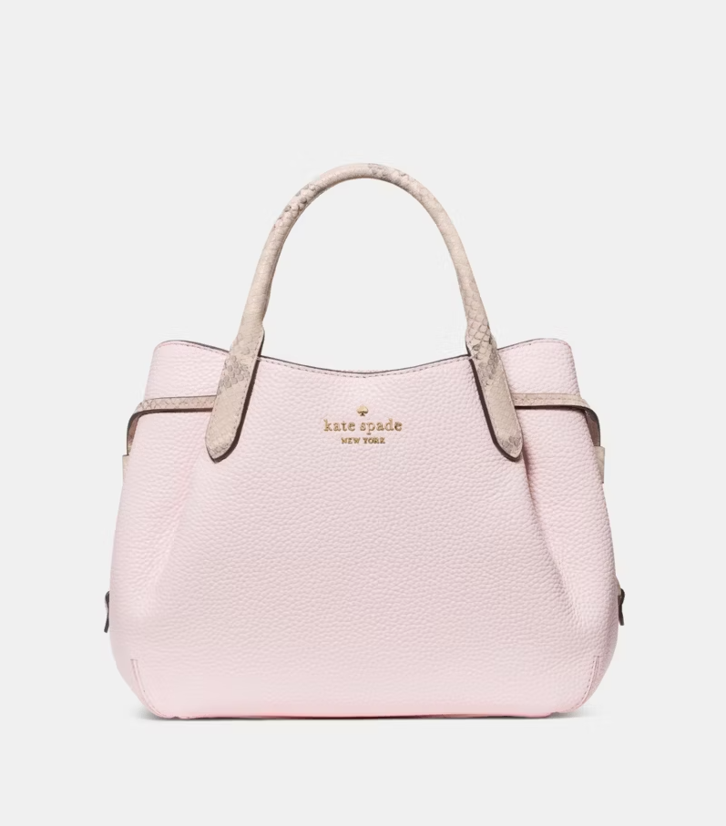 Dumpling Pebble and Snake Embossed Small Satchel Bag Deal: Save 20% at Kate Spa…