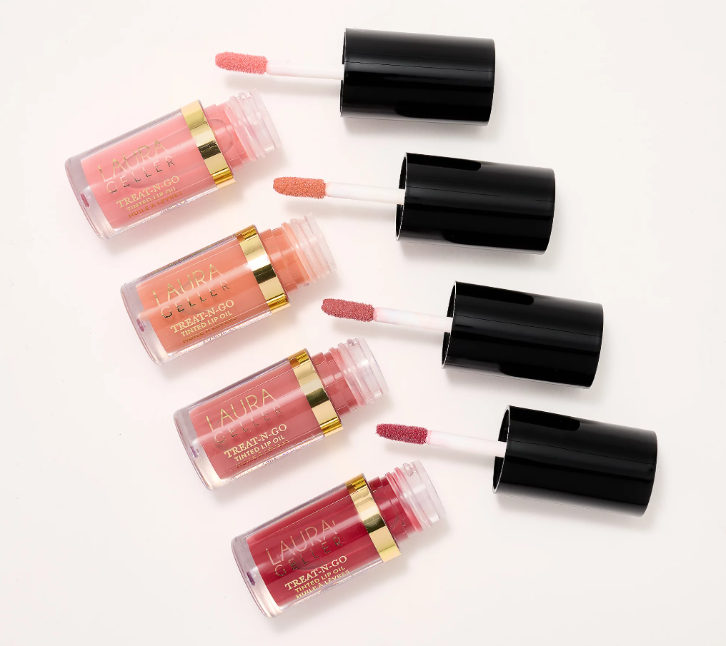 Laura Geller Treat & Go Lip Oil 4-Piece Collection Deal at QVC: Save 70%